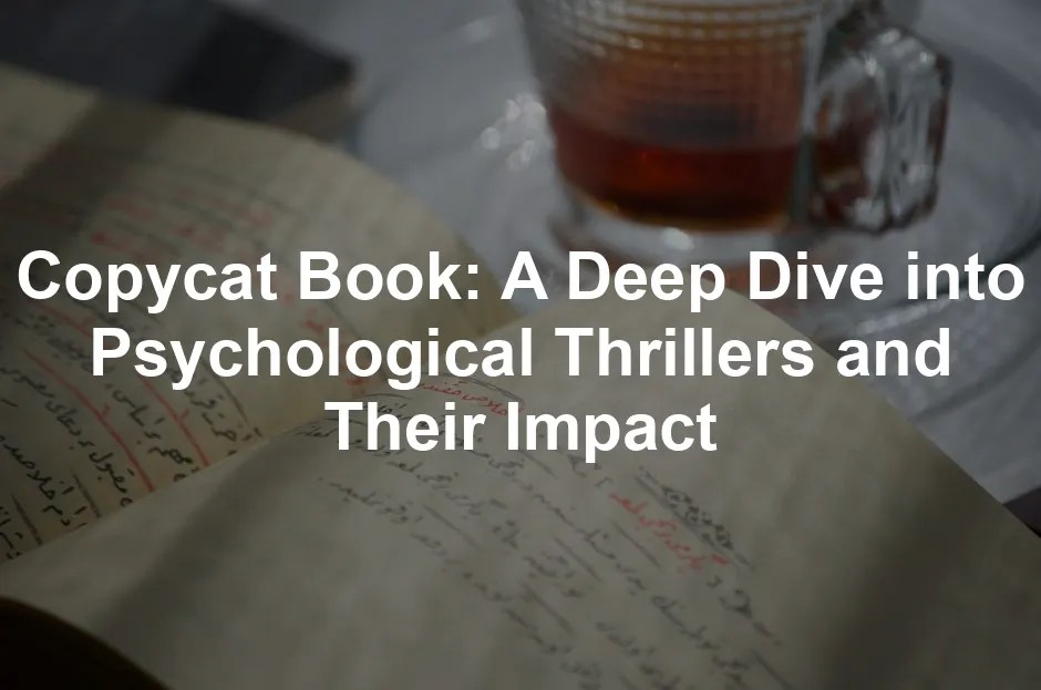Copycat Book A Deep Dive into Psychological Thrillers and Their Impact