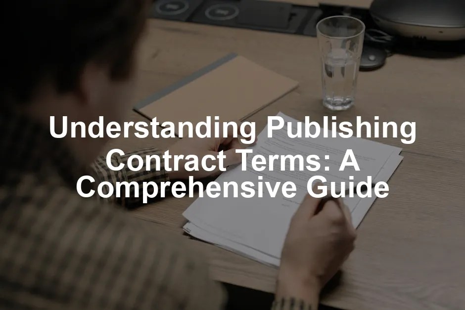 Understanding Publishing Contract Terms A Comprehensive Guide