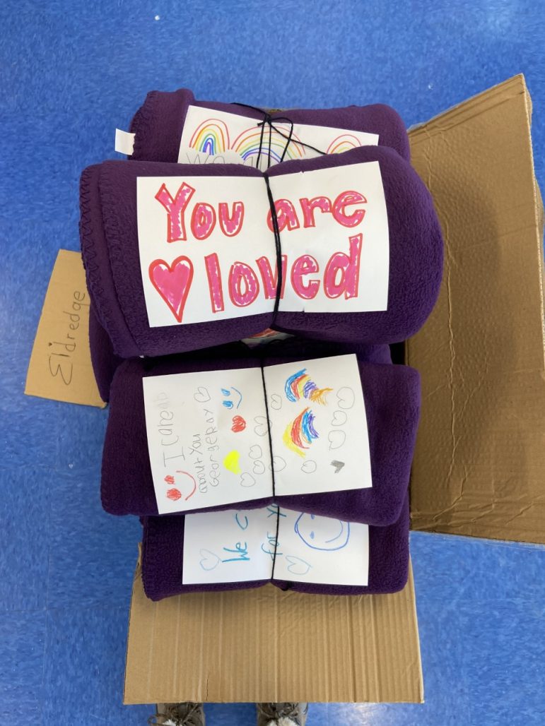 ‘You Are Loved’ West School Students Participate in ‘Blankets of Hope