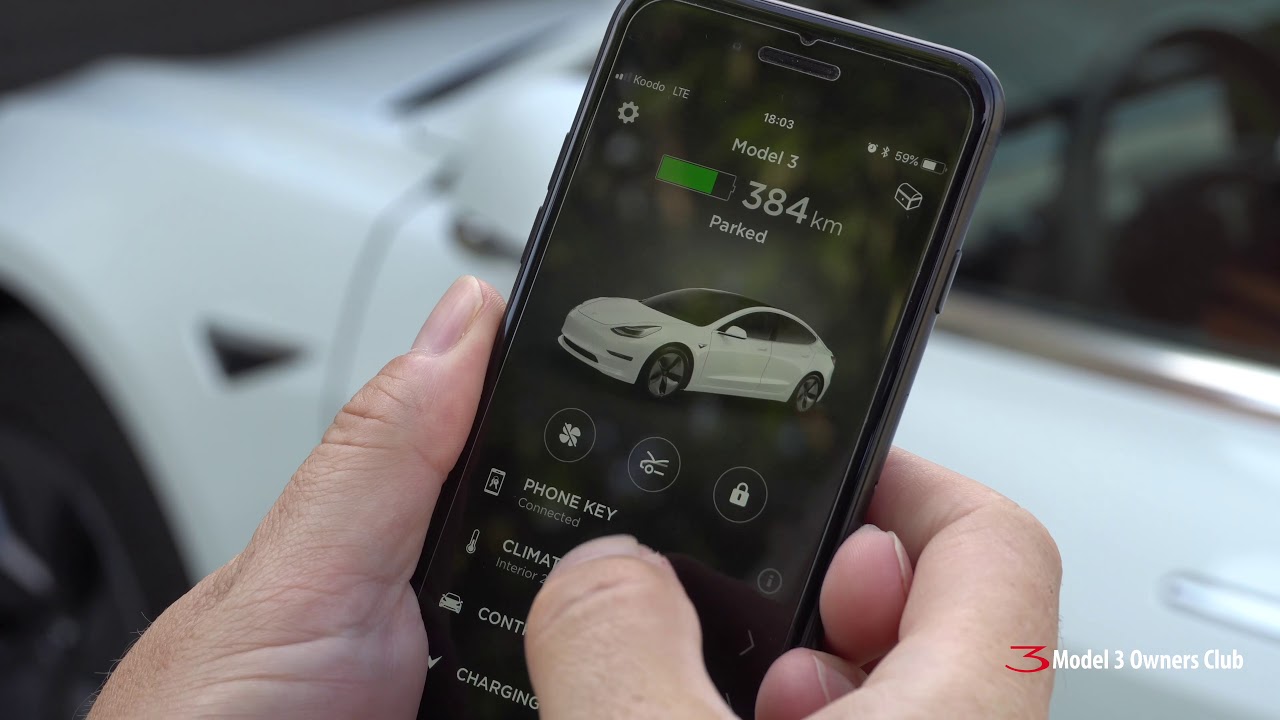 Tesla App New Car Technology