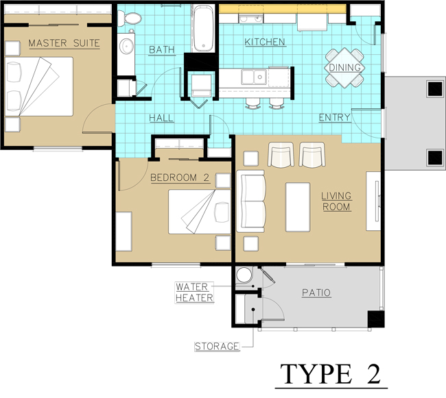 Floor Plans Court Affordable Housing in Porterville, California