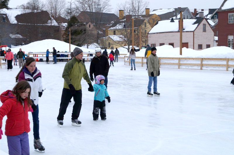 Puddle Dock Pond Ice Skating at Strawbery Banke New England Today