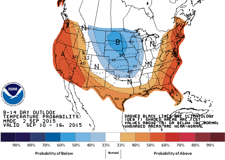 New England Temperature Map pauland.net
