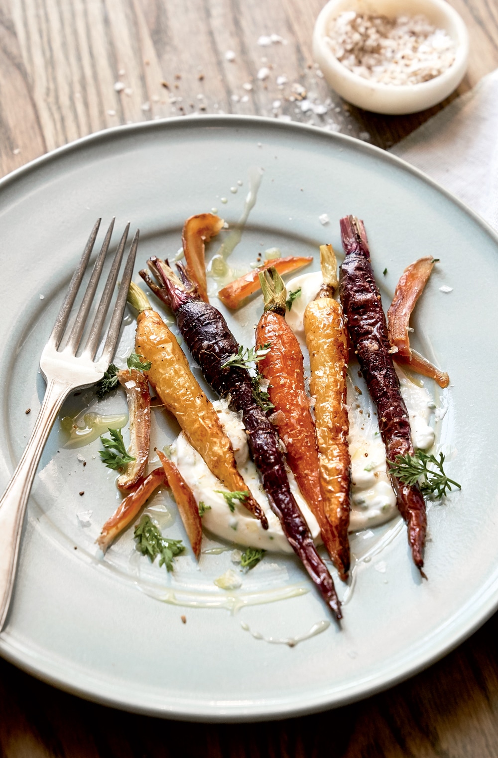 Colin Lynch's Roasted Carrots with Herbed Yogurt Sauce New England Today
