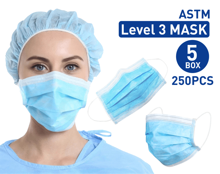 [Order of 250] FDA Certified, Disposable 3Ply Surgical Medical Face