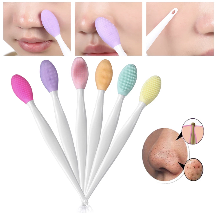 6pc 3 in 1 Soft Exfoliating Silicone Face & Lip Brush + Black head Tool Neweve UK