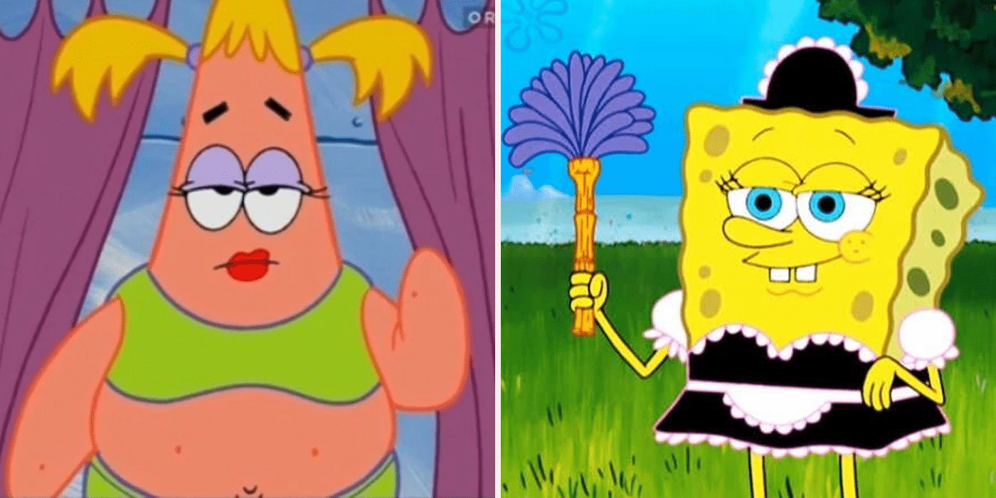Meme Generator Spongebob and Patrick dressed as womem Newfa Stuff
