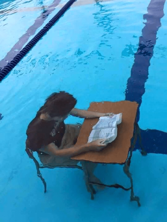 Meme Generator Reading a book underwater Newfa Stuff