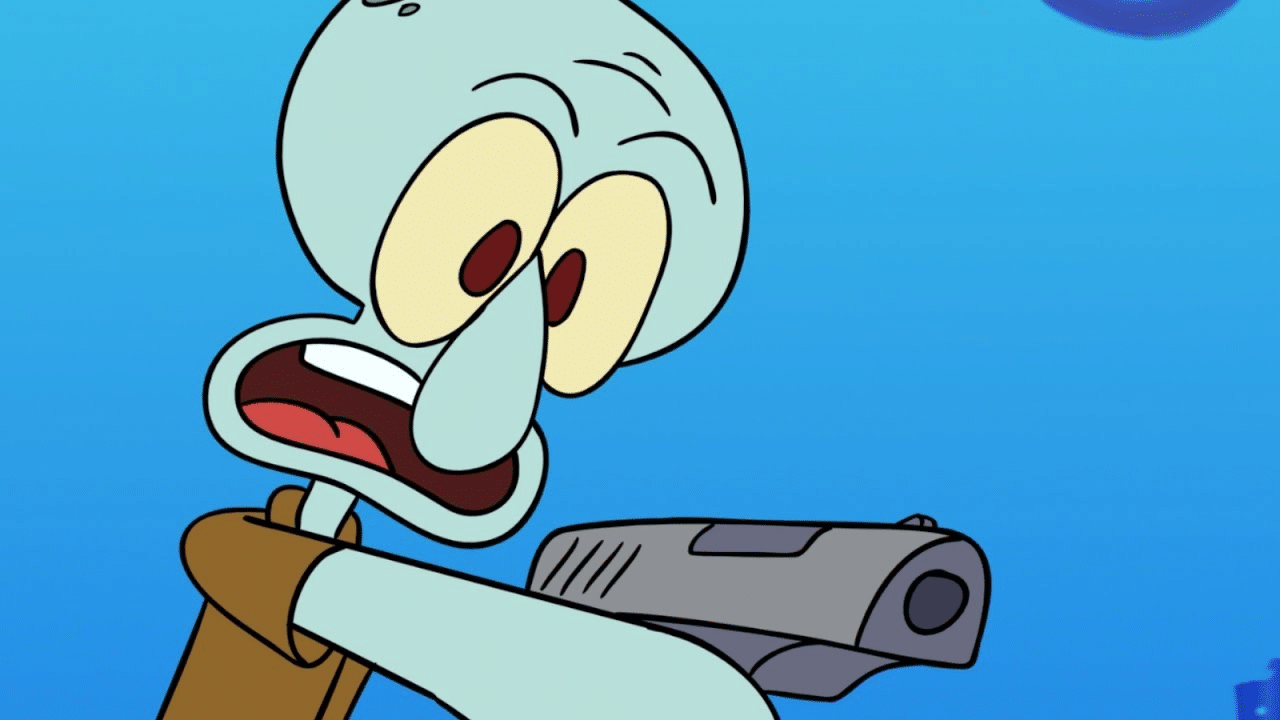 Meme Generator Squidward with gun Newfa Stuff