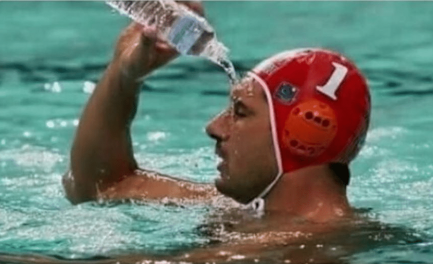 Meme Generator Man in pool pouring water on himself Newfa Stuff