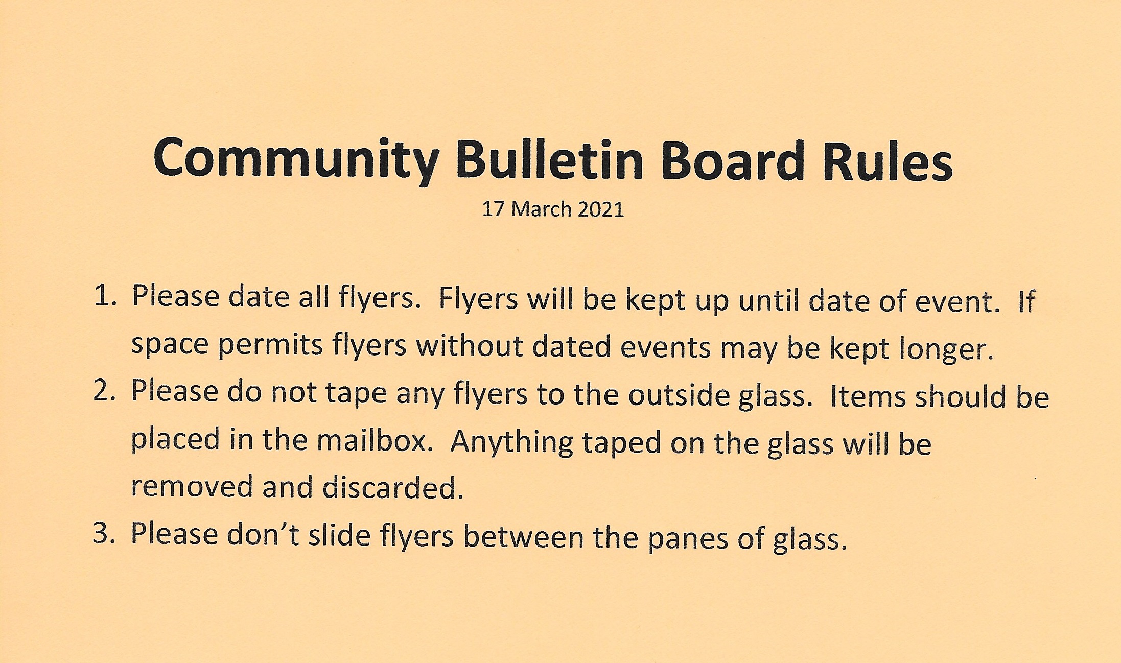 Bulletin Board New Florence Borough