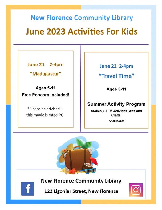 Events for June 2024 New Florence Borough