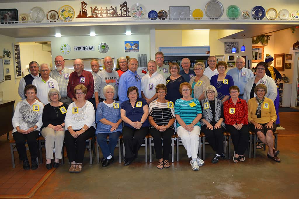 Attached is a picture of the Newfolden High School class of 1966 with identification as follows