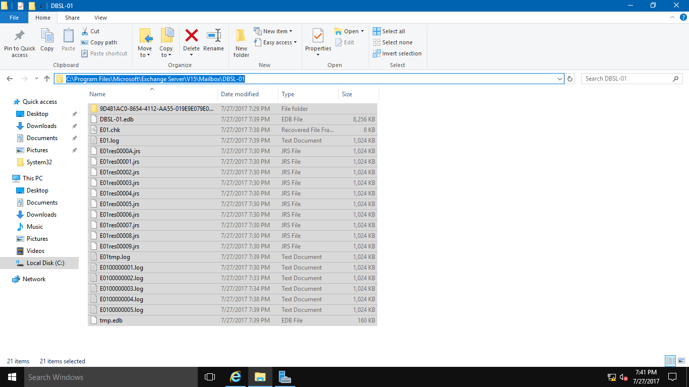 Step by Step How to Create Mailbox Database in Exchange Server 2016