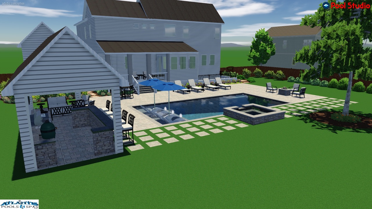Pool rendering _ Hembree New Homes Division