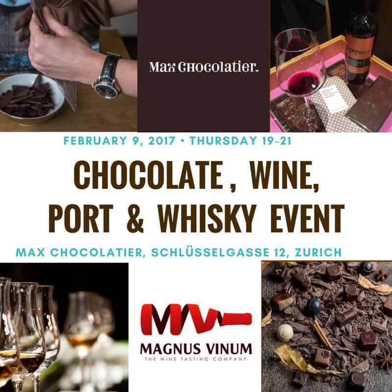 Chocolate, Wine, Port and Whisky Tasting Event in Zurich