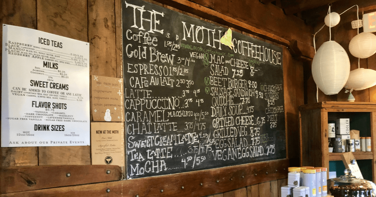 Working from a Coffee Shop Moth Coffeehouse in Allentown