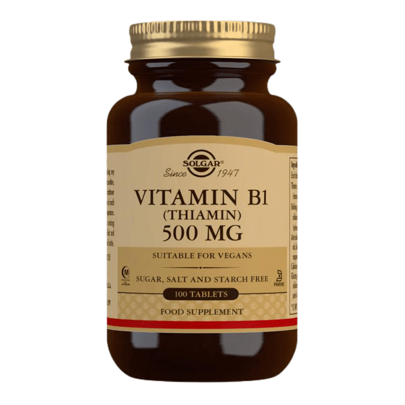 Solgar Vitamin B1 500 mg 100 Tablets (Thiamin) New leaf Health Store
