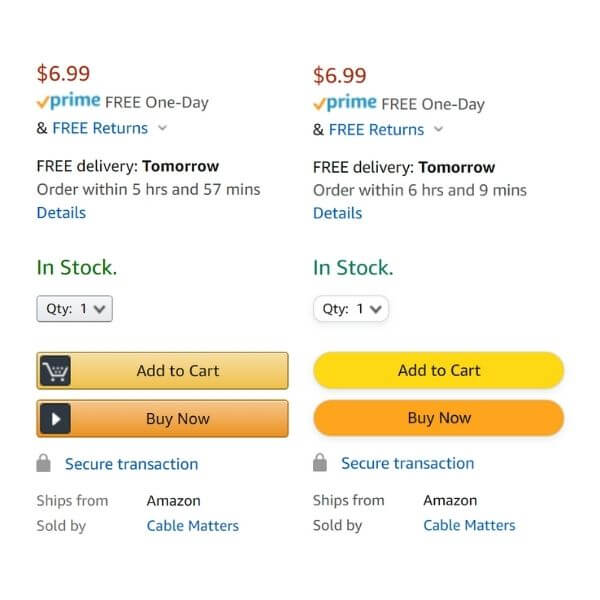 Amazon Is Testing Rounded Buttons. That's a big deal for UX Design Newlee
