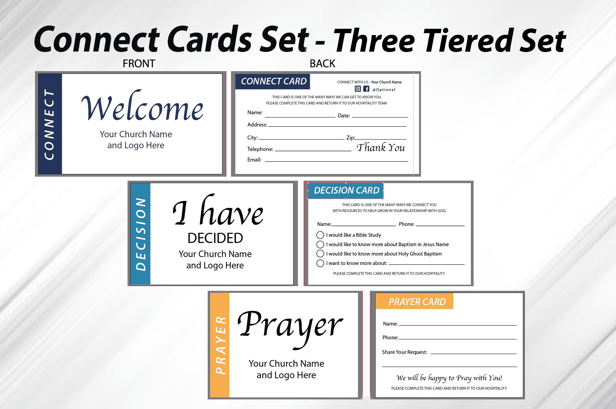 Connect Cards Three Tiered Set Apostolic New Life Publications
