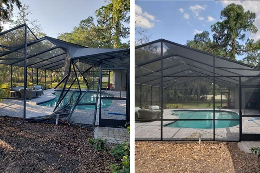 Aluminum Pool Cage Repair Services in Florida
