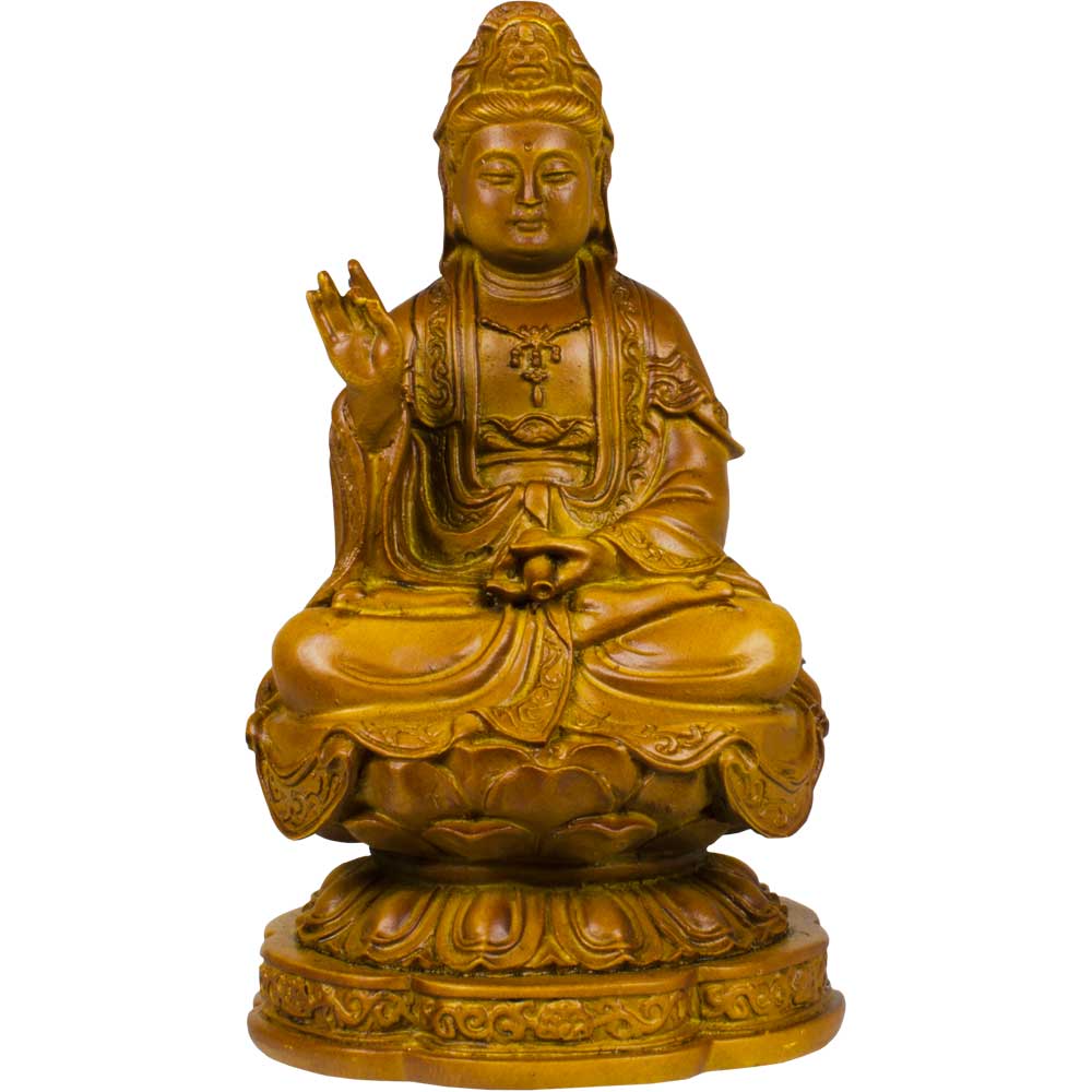 Feng Shui Figurine Meditating Kwan Yin (4.5") New Moon Cottage