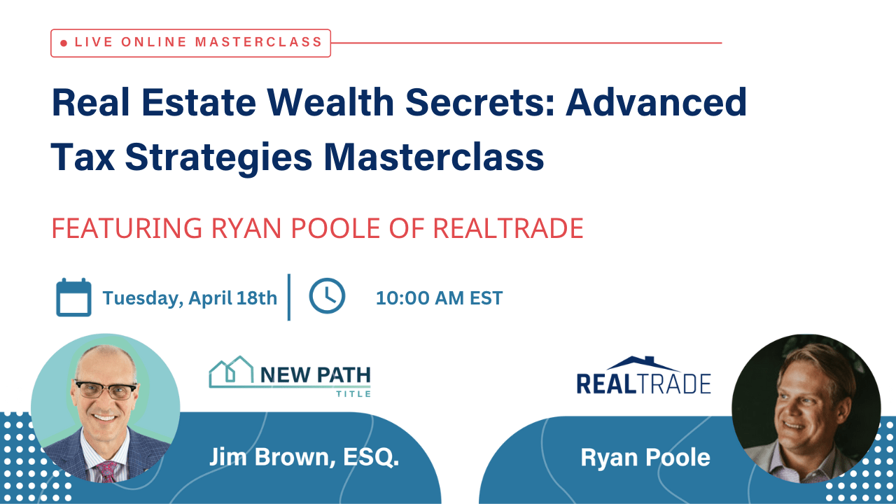 Real Estate Wealth Secrets Advanced Tax Strategies Masterclass New