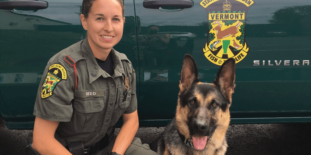 Warden Reed of Newport Vermont’s Newest K9 Game Warden Unit