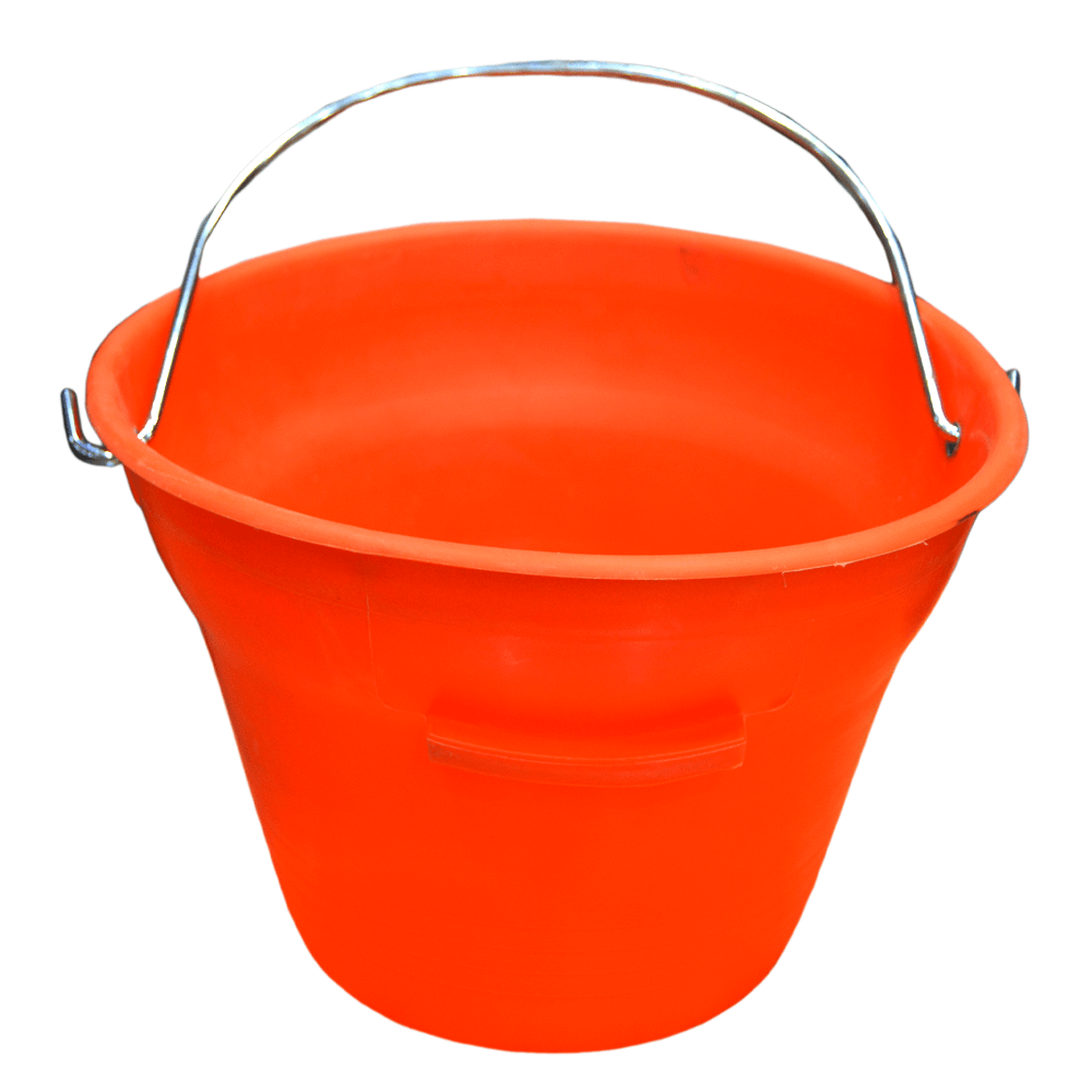 Rubber Bucket Orange New Quality Ware
