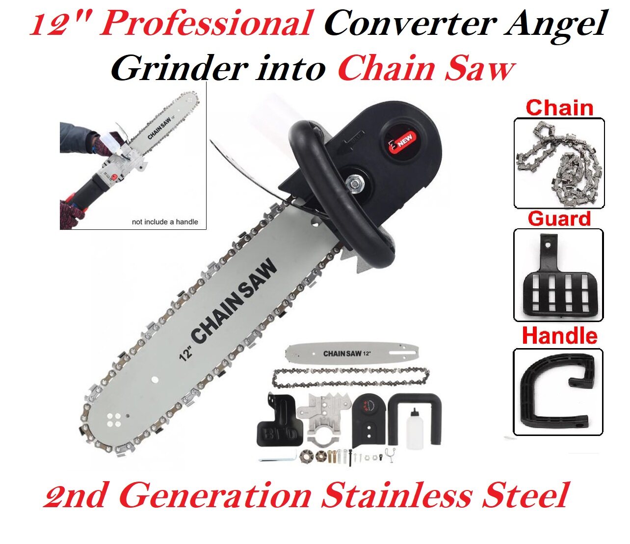 Electric Chain Saw Adapter 12″ New Quality Ware