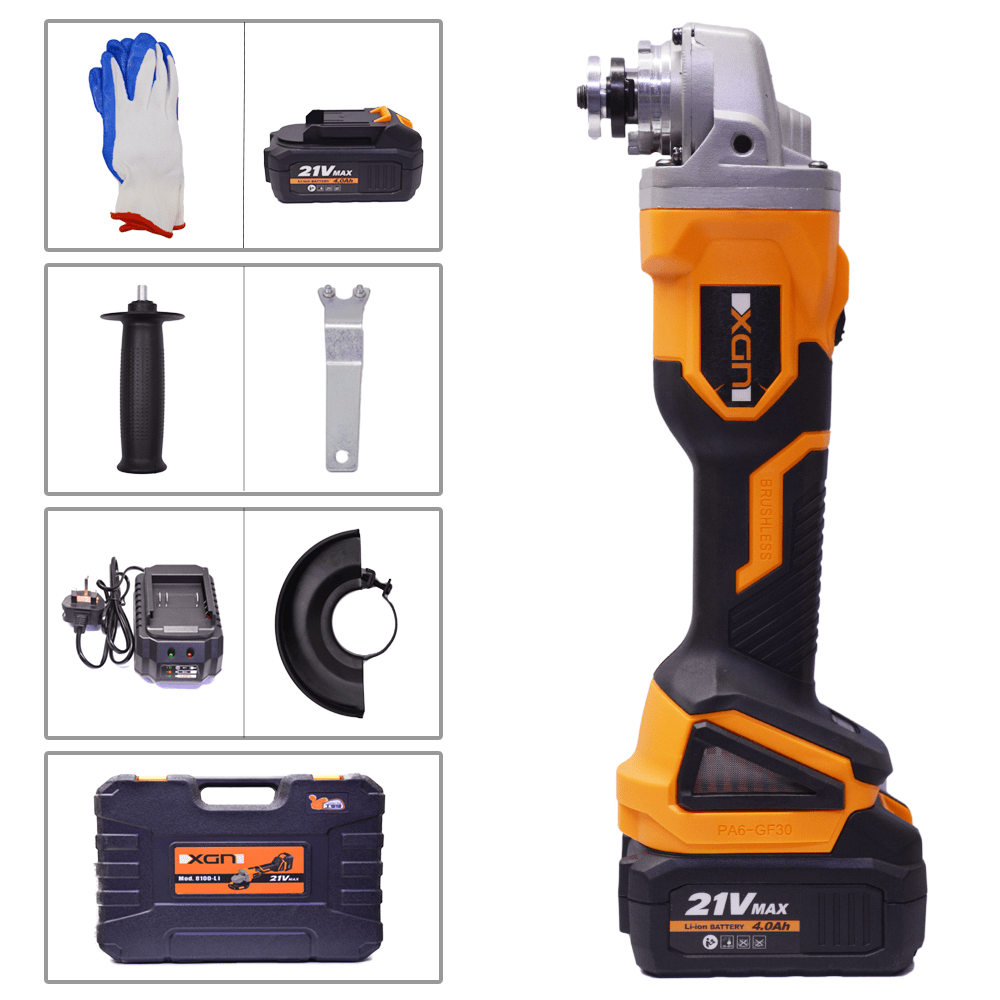 Cordless Grinder 4″ With 2 Battery - New Quality Ware