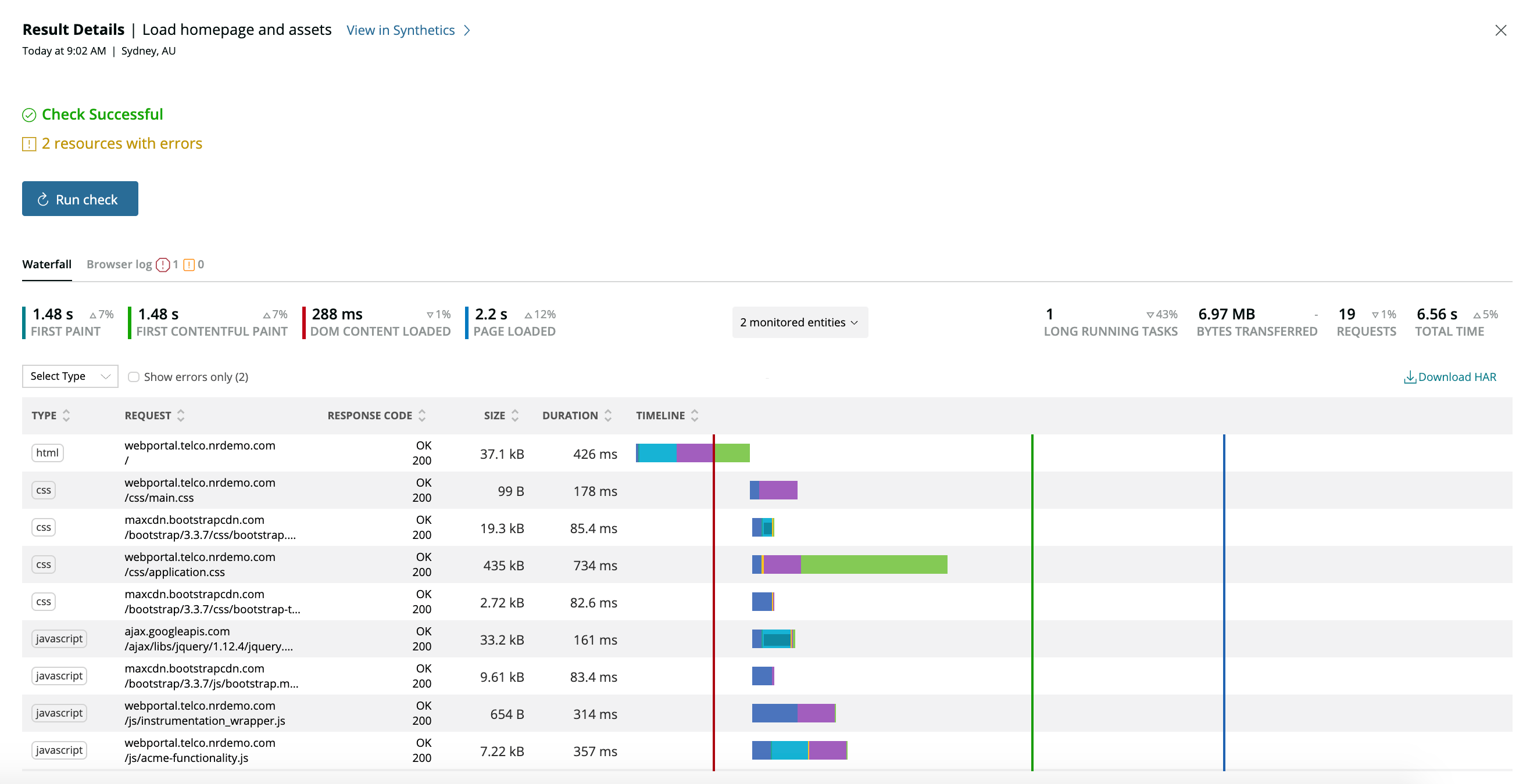 View Results from All Synthetic Monitors in New Relic One New Relic
