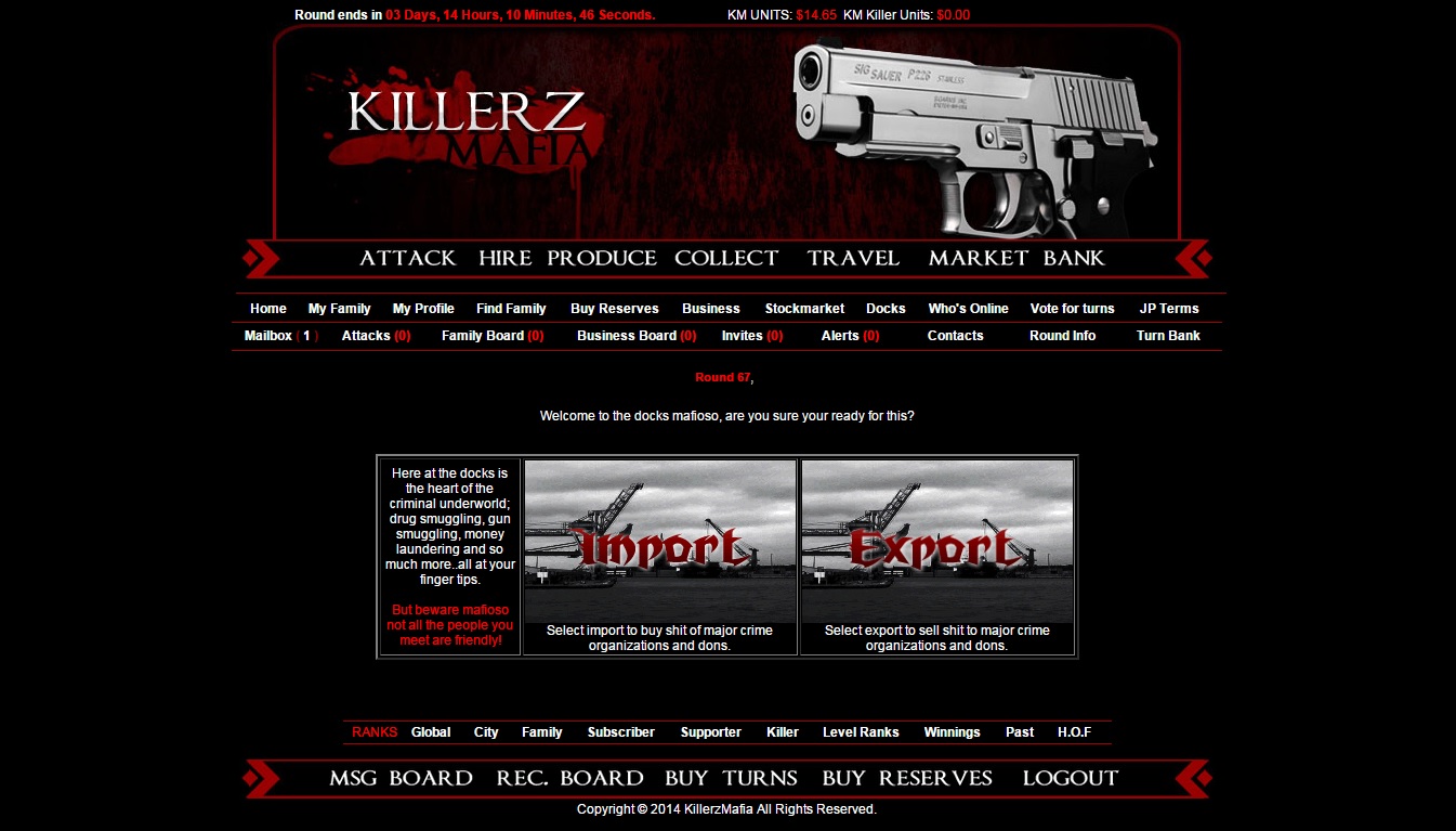 Killerz Mafia Mobsters and Mafia browser games