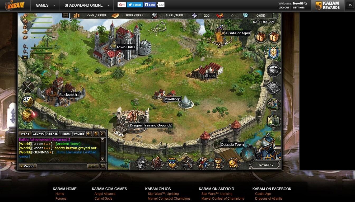 Shadowland Strategy browser games