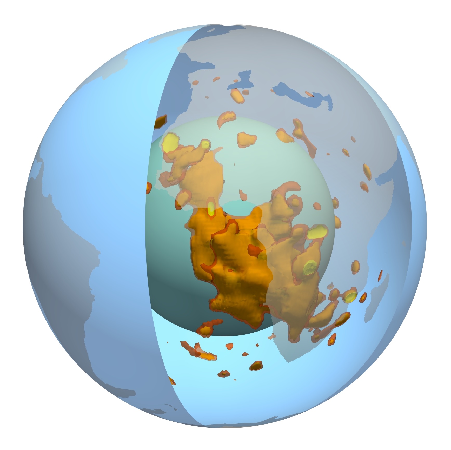 Study of 2 blobs in Earth's mantle shows unexpected differences in