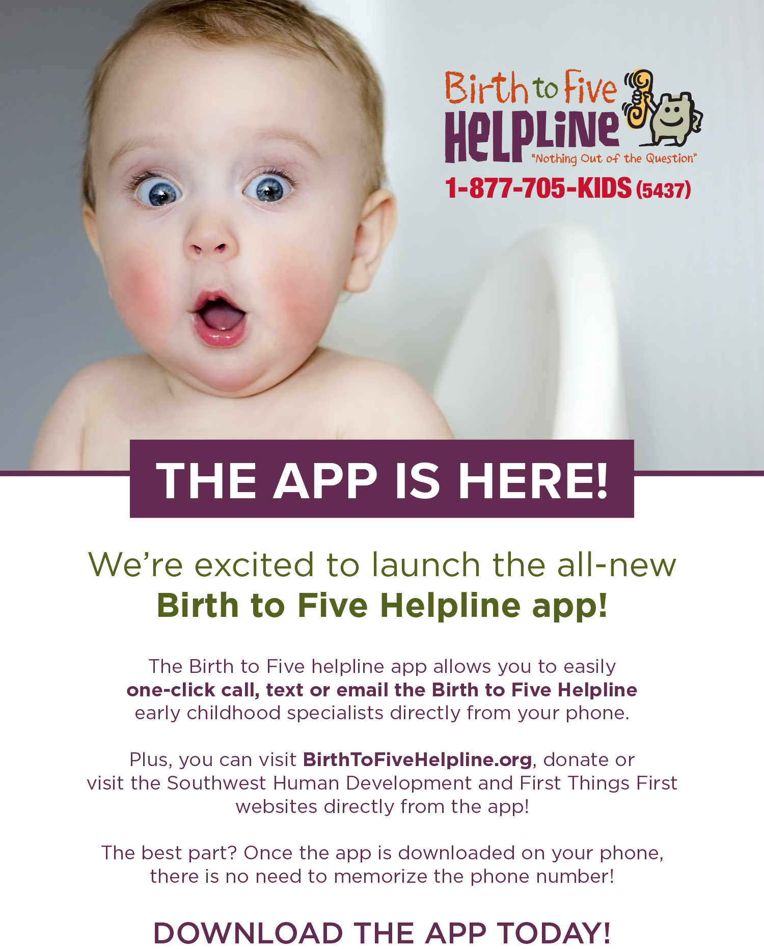 Birth to Five Helpline App has Launched! Children & Youth News