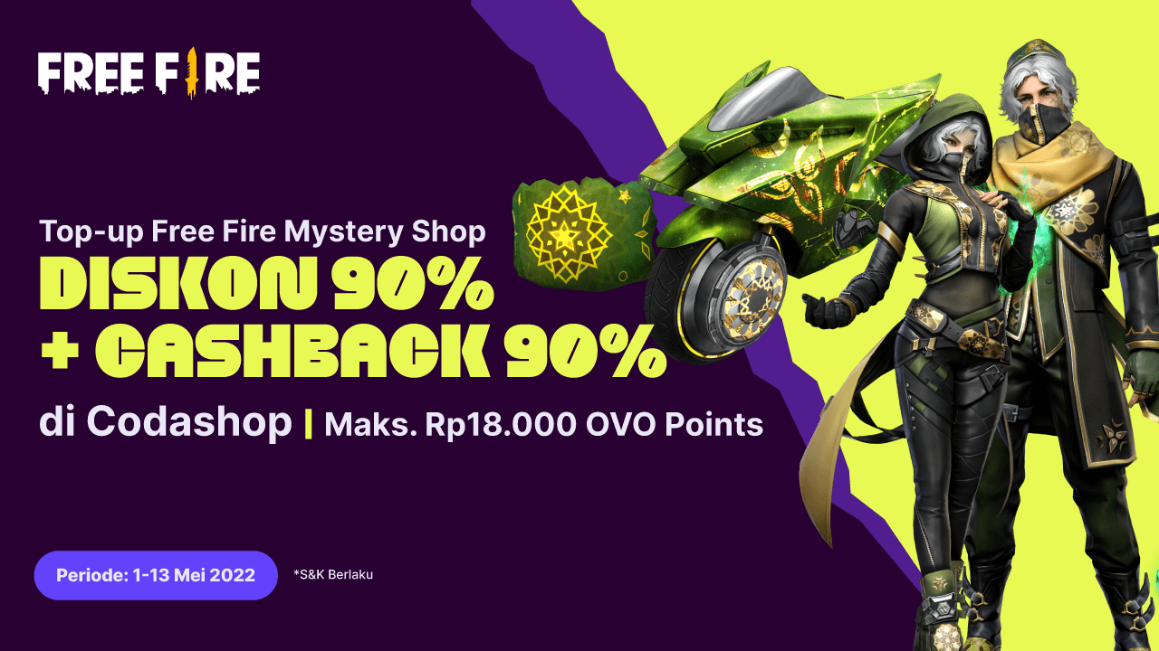 Promo OVO Chasback 90 Top UP Free Fire!