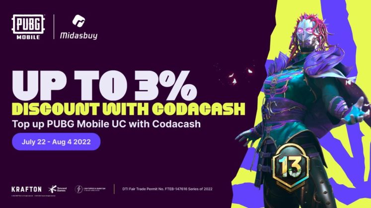 Up To 3 Discount With Codacash For PUBG M! Blog PH