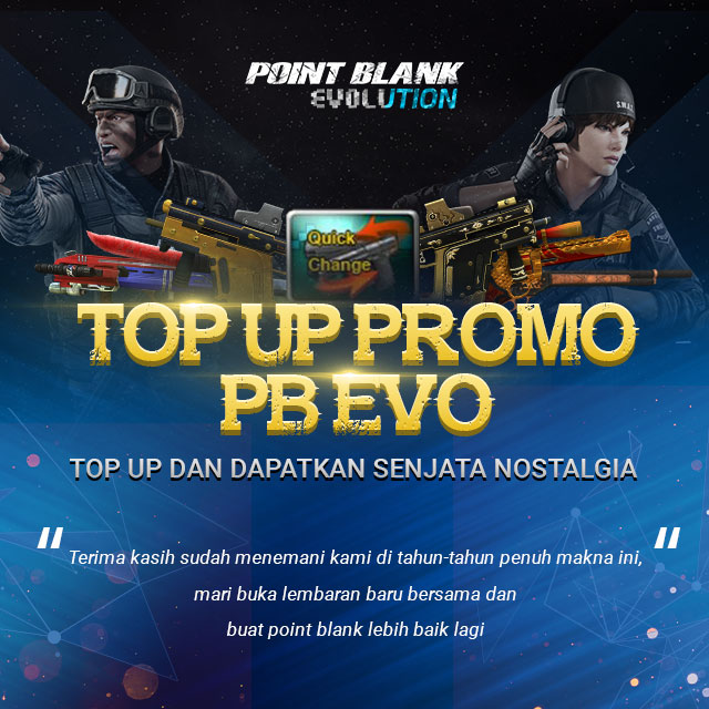 Topup Promo PB EVO, Bisa Dapetin Senjata Limited Edition!