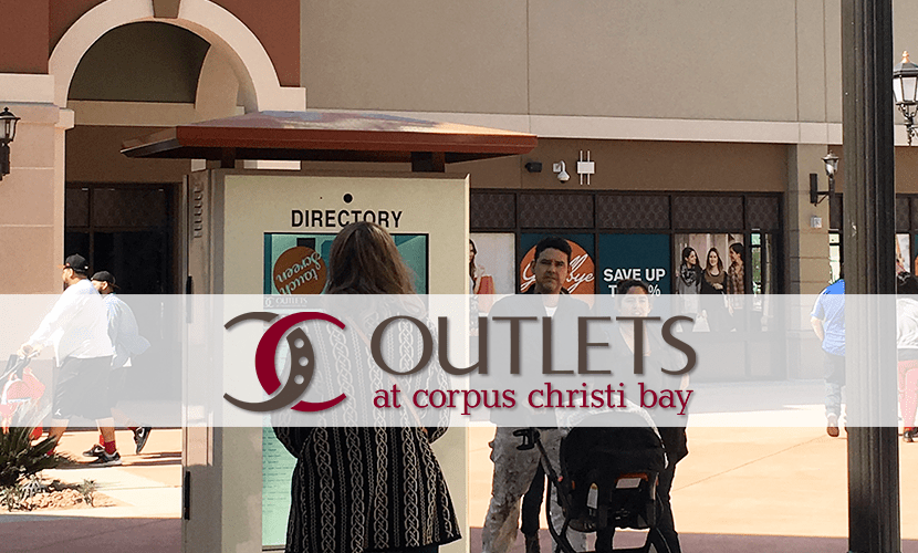 Outlets at Corpus Christi Bay Interactive Mall Directory Enhances the