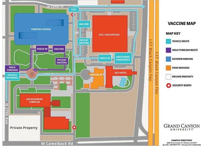 Gcu Campus Map 2024 GCU vaccine Point of Dispensing site information GCU News
