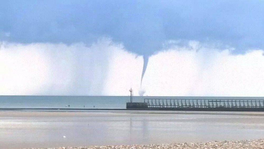 Water tornadoes sweep Littlehampton and Chichester Meridian ITV News