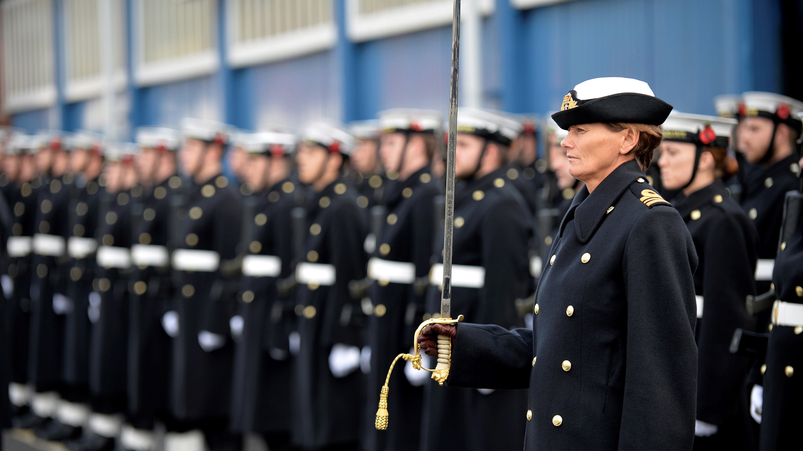 Royal Navy practice marching skills for Remembrance Day Meridian ITV News