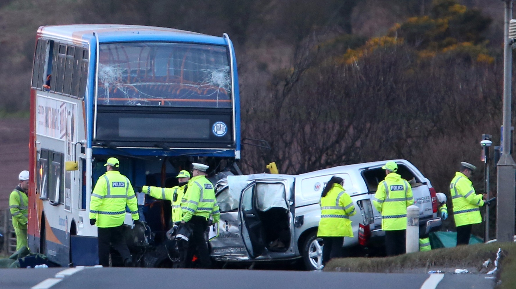 One dead and 11 injured after doubledecker bus crash in Scotland ITV News