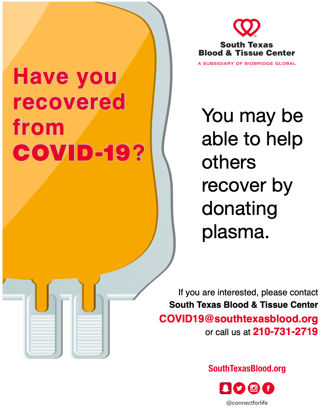 Recovered from COVID19? Help current patients by donating