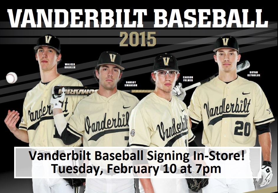 Autograph session with Coach Corbin, baseball team Feb. 10 Vanderbilt