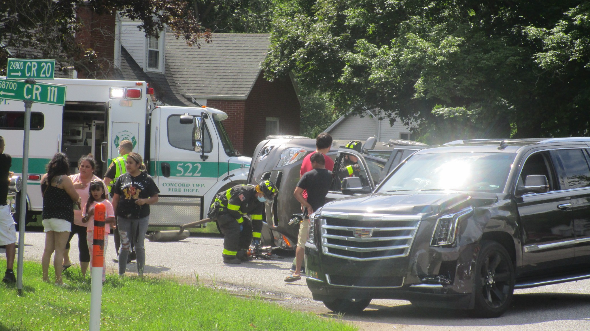Accident in Elkhart flips vehicle, sends four to hospital