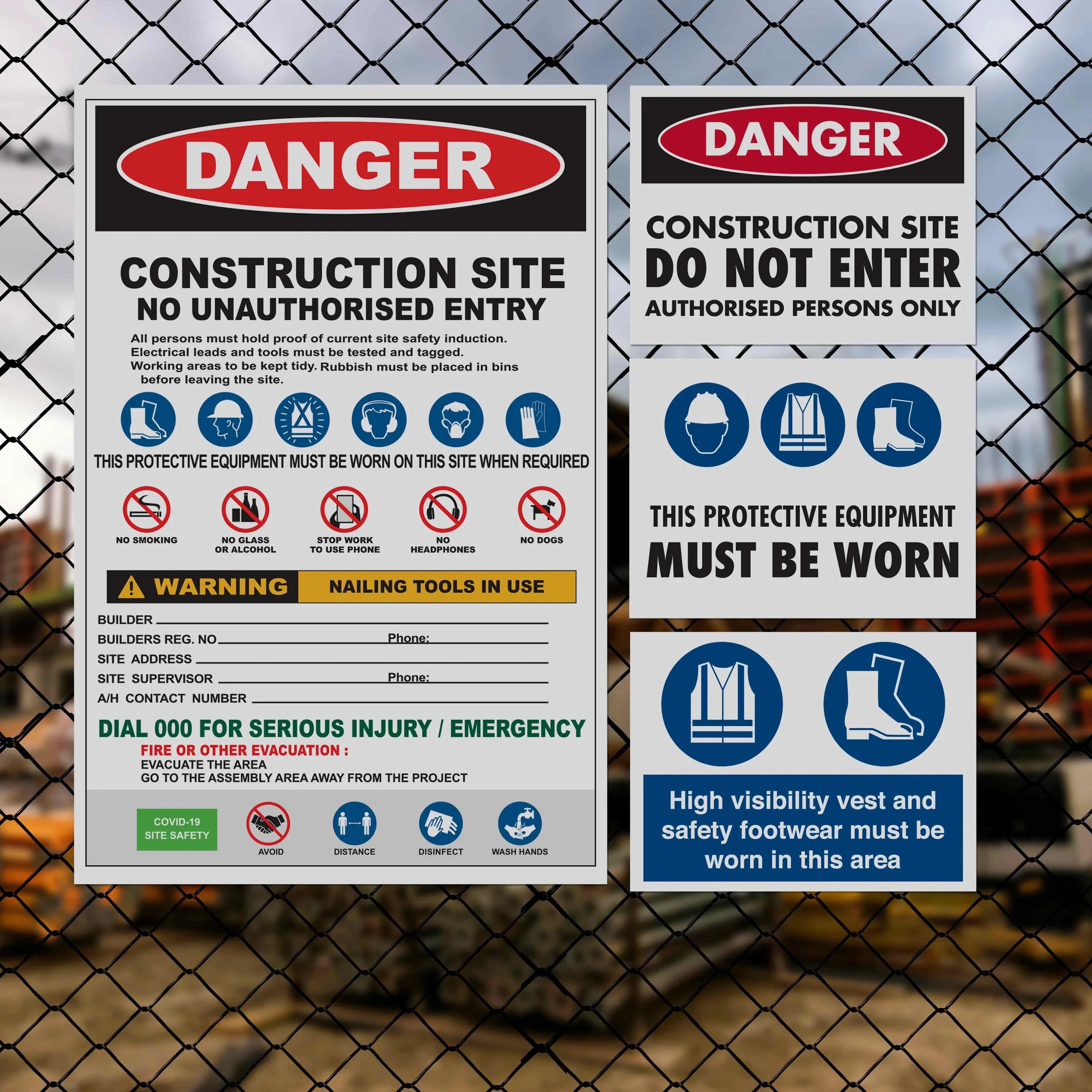 Construction Site Safety Signs Building Site Signage New Signs