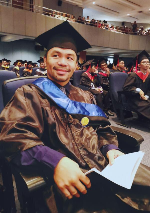 LOOK Senator Manny Pacquiao gets political science degree