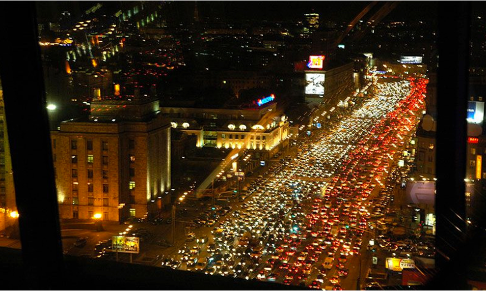Traffic jams in Moscow